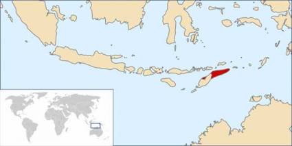 Mapa de Timor Leste tomado de Wikipedia