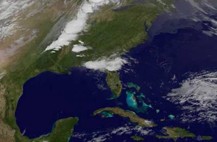 Mapa satelital de Cuba