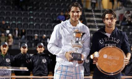 Rafael Nadal junto a David Ferrer