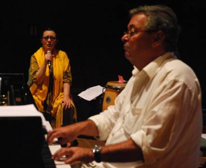 Martirio y Vitier durante un ensayo en el Amadeo Roldán