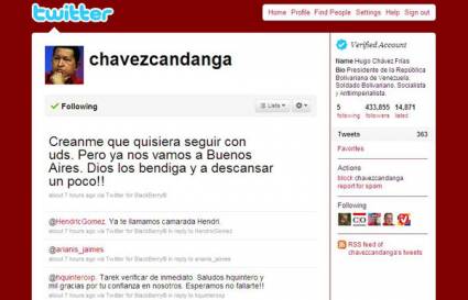 Chávez en Twitter