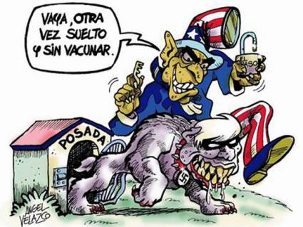 Caricatura publicada en el blog de Chávez