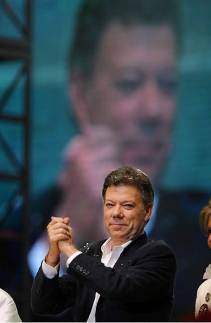 Presidente electo de Colombia, Juan Manuel Santos