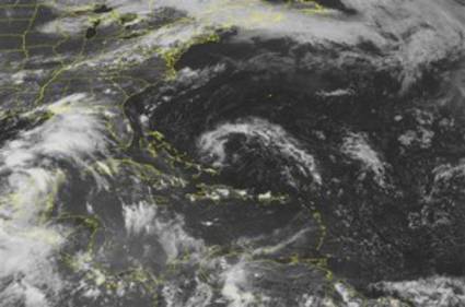 Imagen de satélite de la tormenta Alex