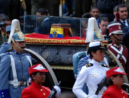 Restos simbólicos de Manuelita Sáenz