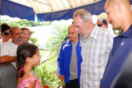 Visita de Fidel al Acuario Nacional de Cuba