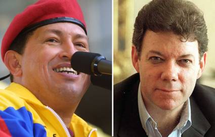 Hugo Chávez y Juan Manuel Santos