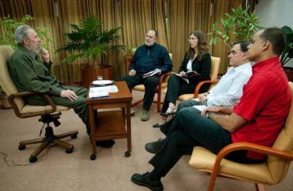 Fidel en entrevista con destacados periodistas venezolanos 