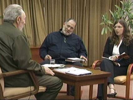 Fidel en entrevista con destacados periodistas venezolanos 