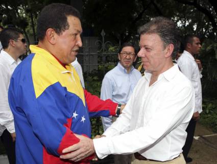 Hugo Cháves y Jose Manuel Santos