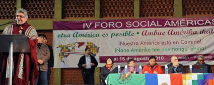 El presidente paraguayo Fernando Lugo intervino en el Foro Social