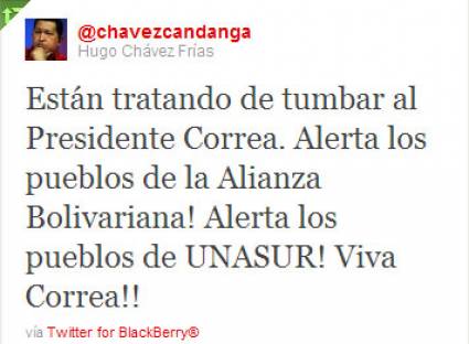 Chávez denuncia el intento de Golpe de Estado