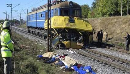 Accidente ferroviario en Ucrania 