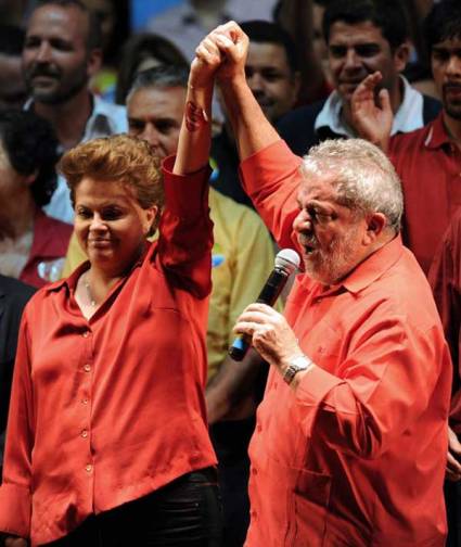 Presidente Lula da Silva y Dilma Rousseff