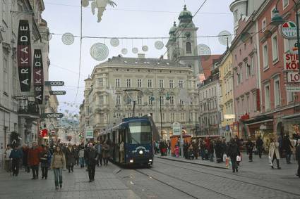 La ciudad de Linz, situada al norte de Austria