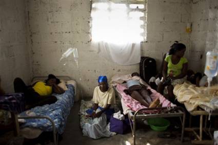 Enfermos de cólera en Dominicana