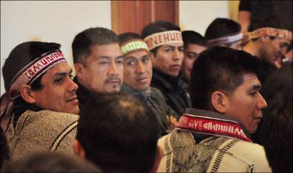 Durante el juicio a los mapuches