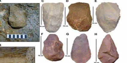 Hachas de piedras de un millón de años