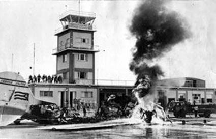 Bombardeaban el aeródromo Antonio Maceo