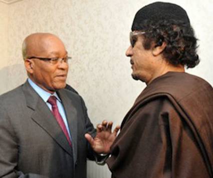 Dirigente libio Muamar el Gadafi