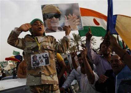 Seguidores de Gaddafi 
