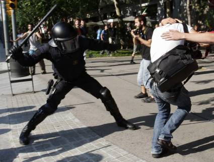 Enfrentamientos en Barcelona