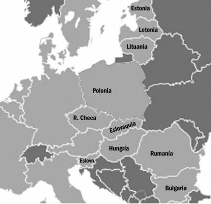 Mapa de Europa del este