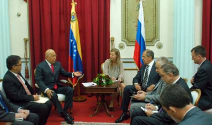 Serguei Lavrov se reunió este miércoles con el presidente Hugo Chávez