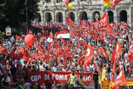 Huelgas en Roma