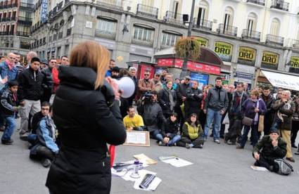 Indignados en la Plaza Puerta del Sol