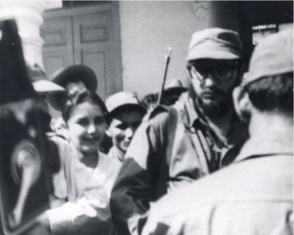 Fidel en un momento previo a la entrevista el 4 de enero de 1959