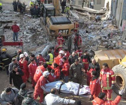 Derrumbe de un edificio en Libano