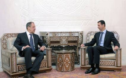 Al-Assad y Lavrov