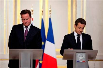 David Cameron y Nicolas Sarkozy