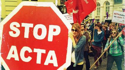 Marcha contra ley ACTA