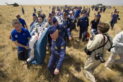 Tripulantes de la Soyuz