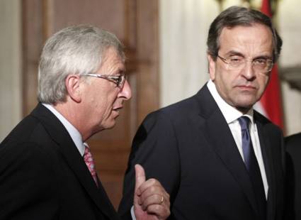 Jean-Claude Juncker y Antonis Samaras