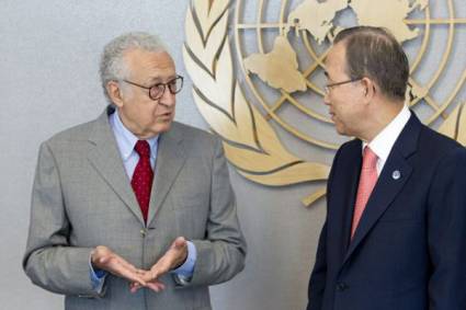 Lakhdar Brahimi y Ban Ki-Monn