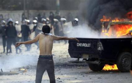 Manifestantes en El Cairo 