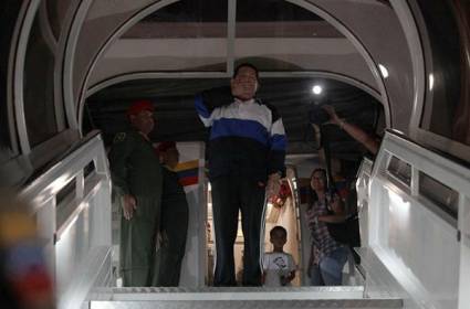 Chávez parte hacia Cuba