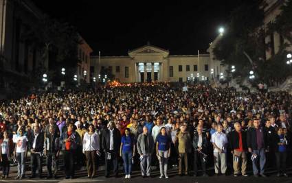 Marcha de las Antorchas desde la escalinata