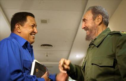 Hugo Chávez y Fidel Castro