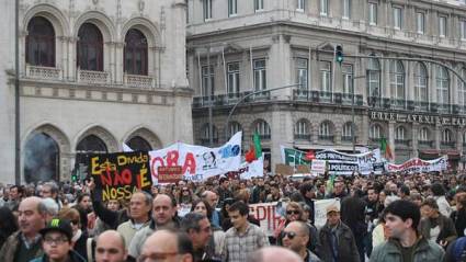 Manifestaciones en Portugal