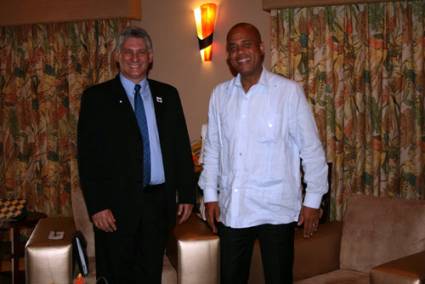 Encuentro entre Miguel Díaz-Canel y Michel Martelly