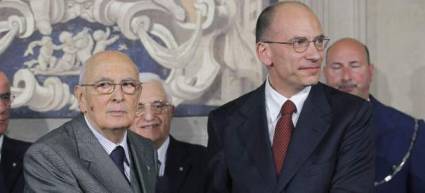 Enrico Letta y Giorgio Napolitano