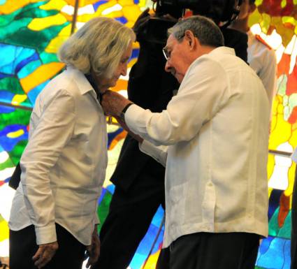 Raúl Castro Ruz y Fina García-Marruz