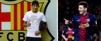 Neymar y Lionel Messi 