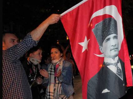 Manifestantes en Ankara 