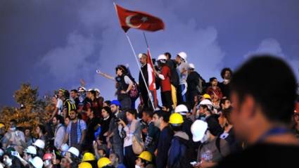 Manifestantes en el parque de Gezi