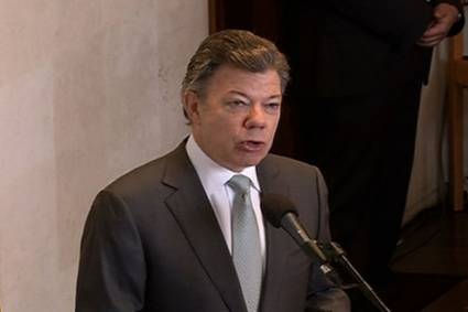 Juan Manuel Santos en la Corte Constitucional de Colombia.
